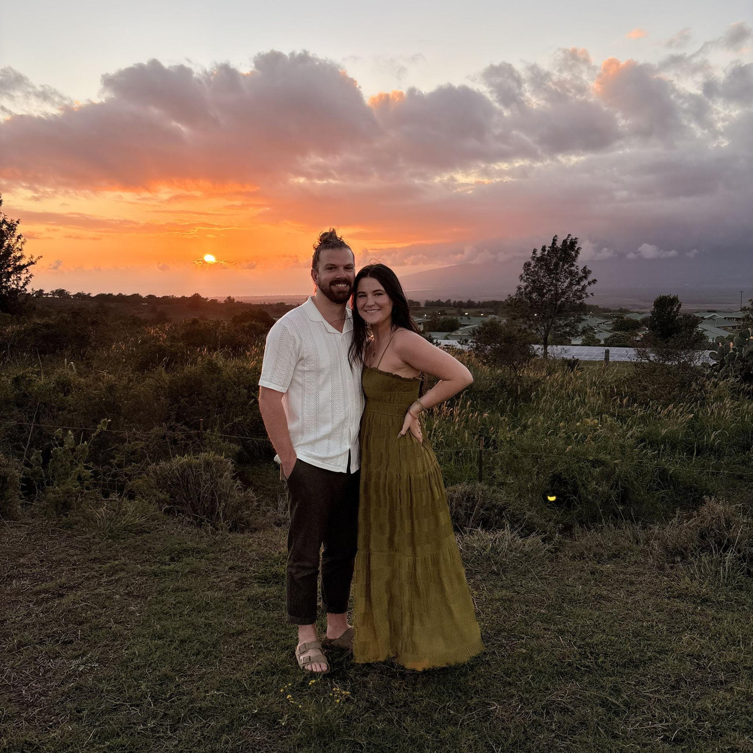 Celebrating Marissa's little sister's wedding in Maui.
