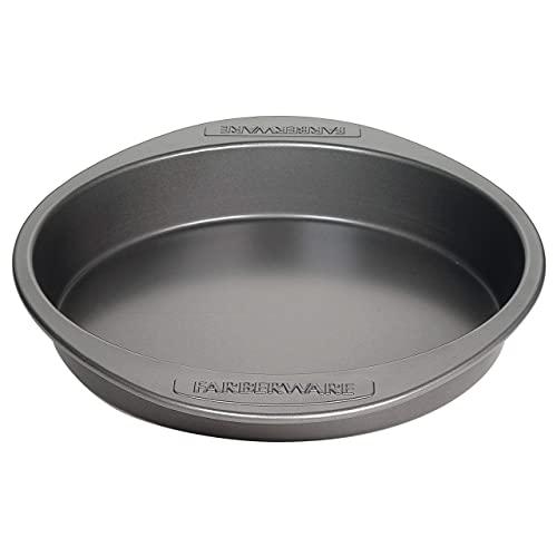 Farberware 52103 Nonstick Bakeware Baking Pan / Nonstick Cake Pan, Round - 9 Inch, Gray