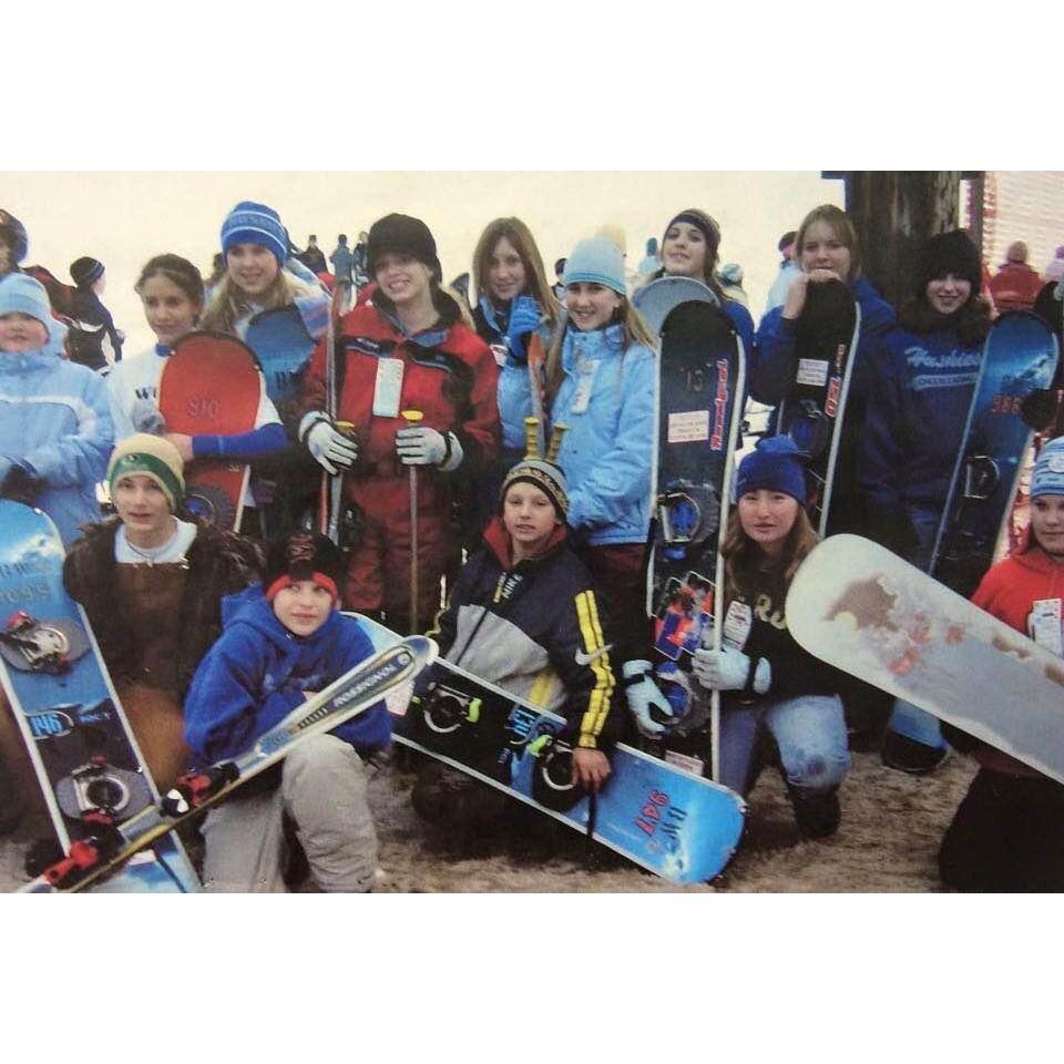 The very first picture we were ever photographed together... can you find us?! (ski club days!)