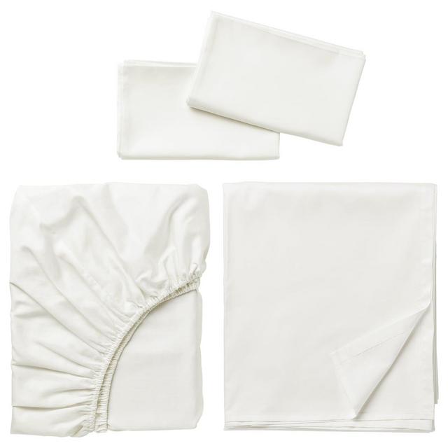 NATTJASMIN Sheet set, white, King