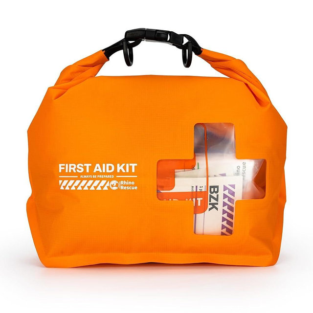 RHINO RESCUE Waterproof First Aid Kit, Lightweight Boat Dry Bag, Emergency Survival Supplies for Outdoor Kayak Floating Swimming & Camping (Orange)