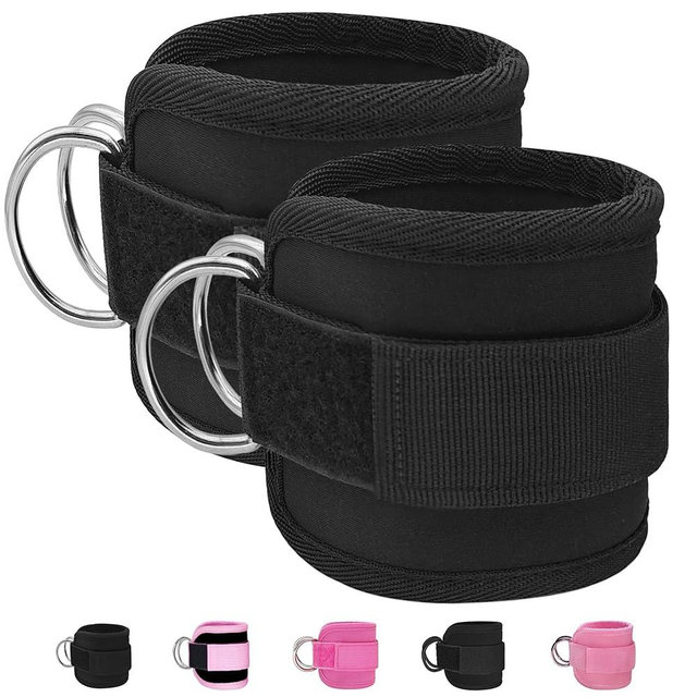 Anemeeoke Fitness Ankle Straps for Cable Machine, Kickbacks Glute Workouts, Lower Body Exercises, Adjustable Leg Straps with Neoprene Padding Men Women