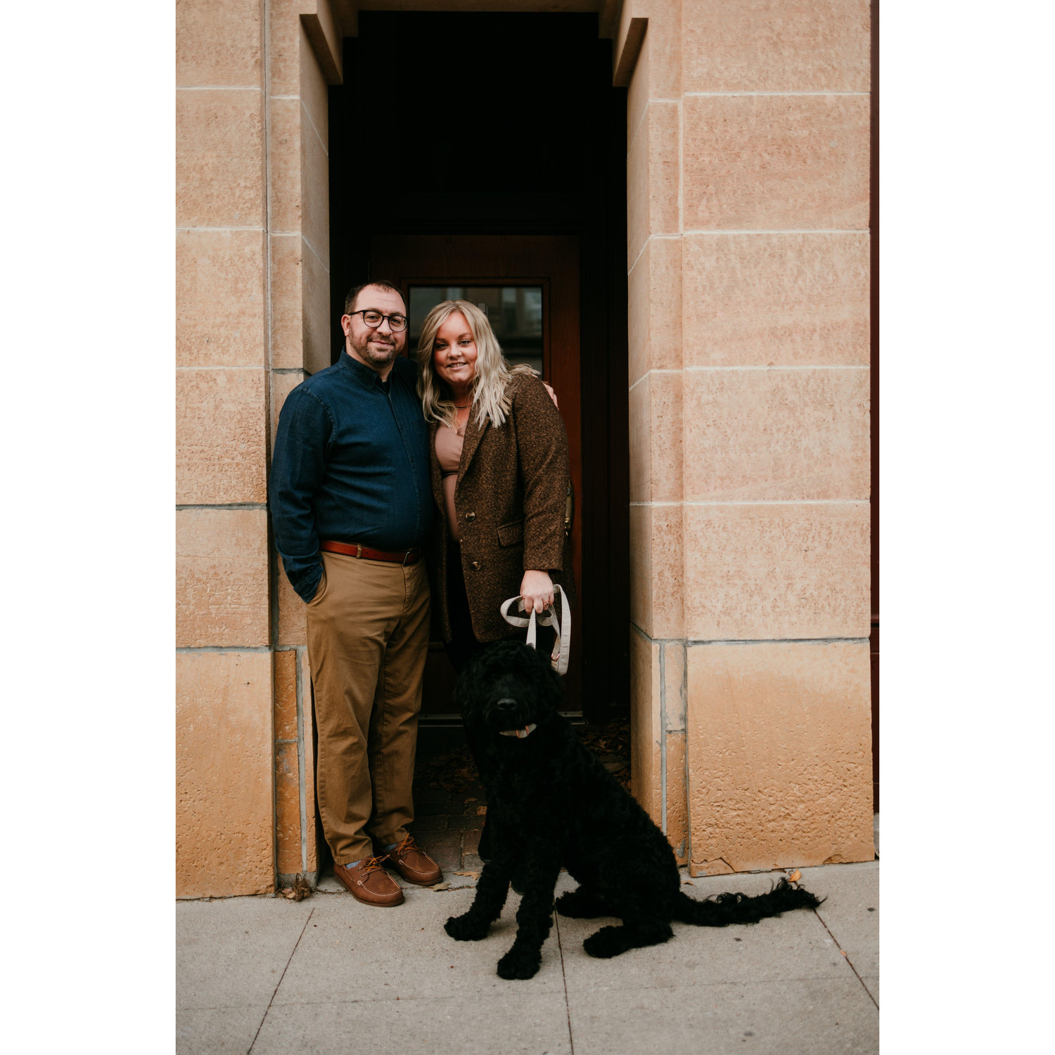 Oct. 2022 - Engagement photo session downtown Grand Forks, ND.