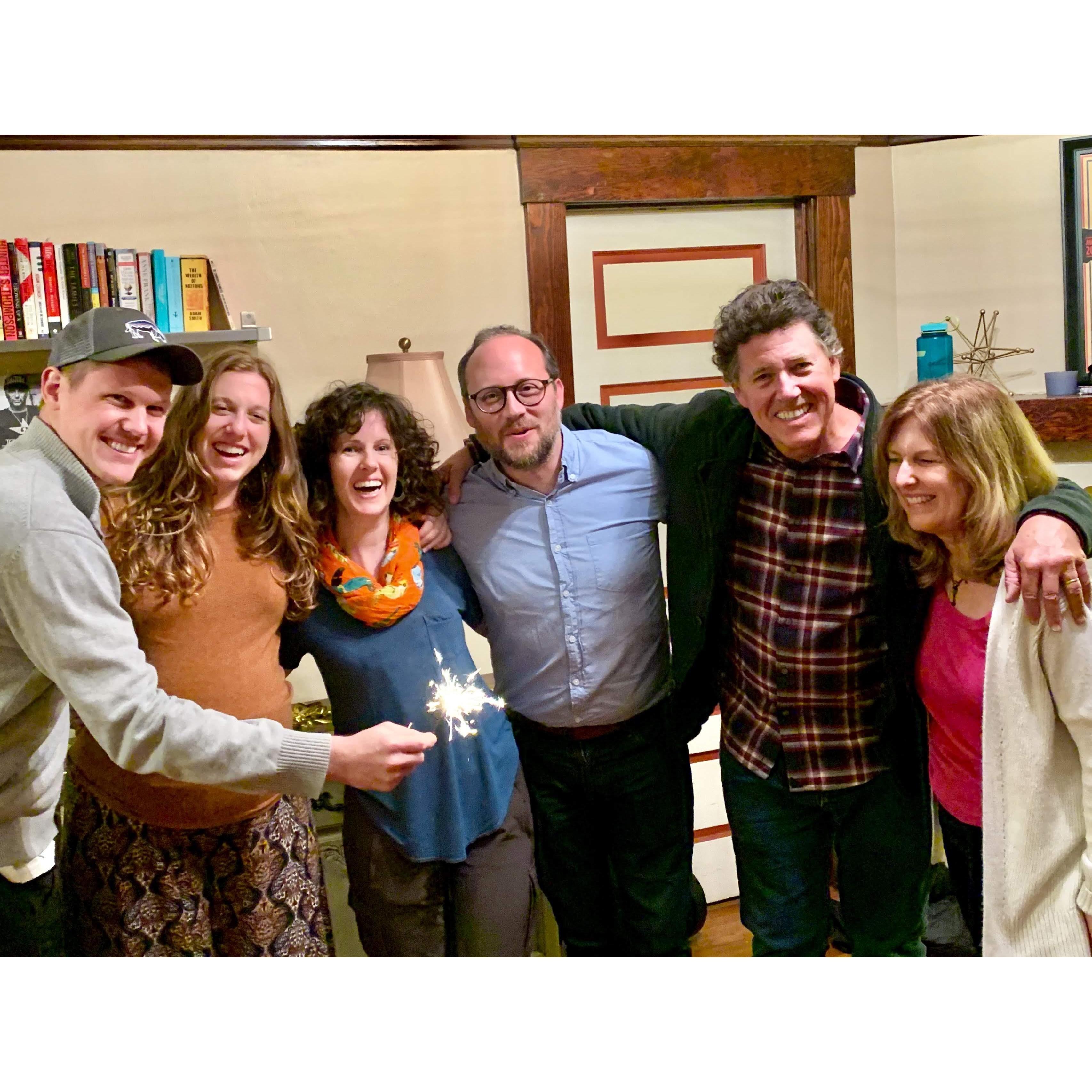 Having fun with the fam at our engagement party!