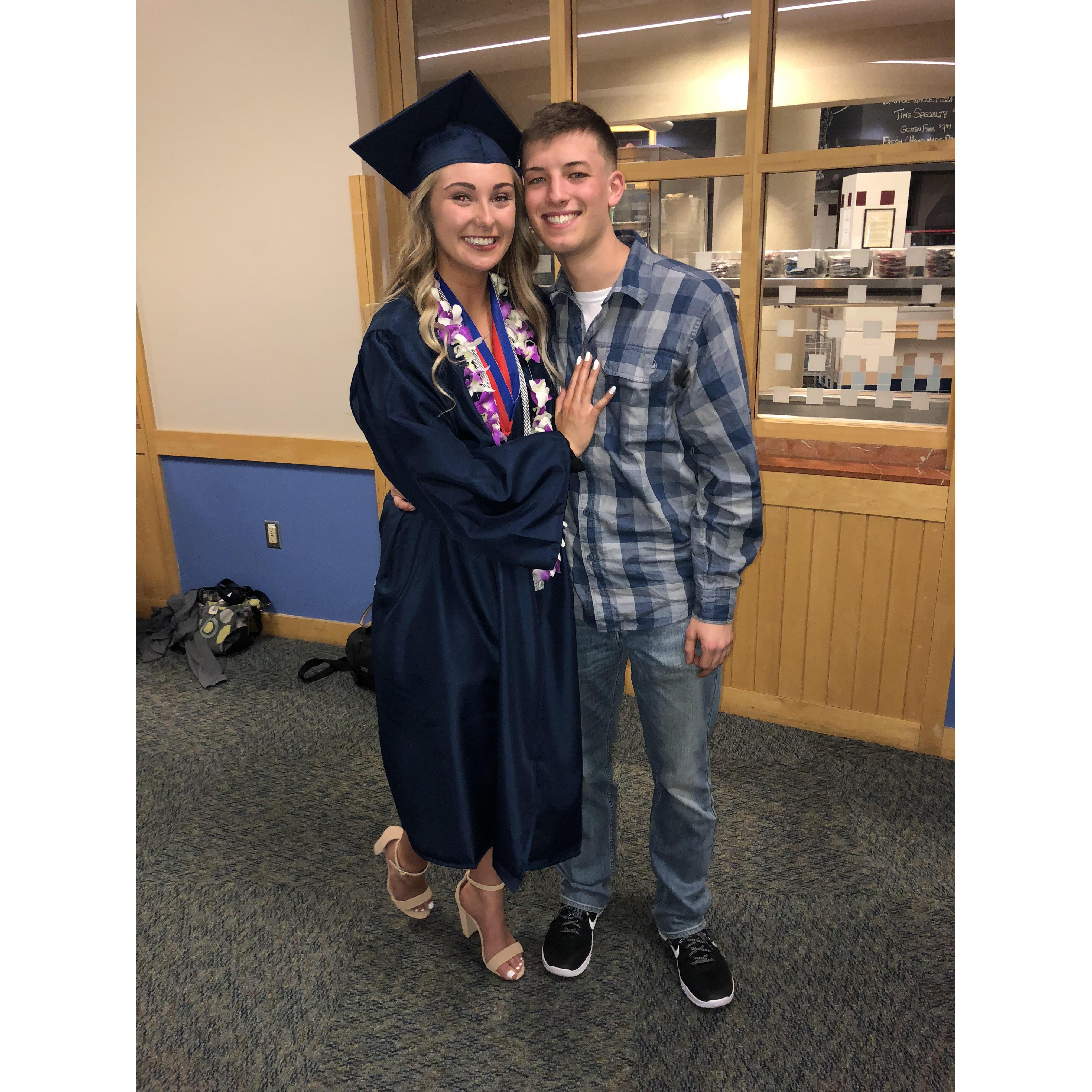 Aleia's graduation from Central Lakes College in 2018