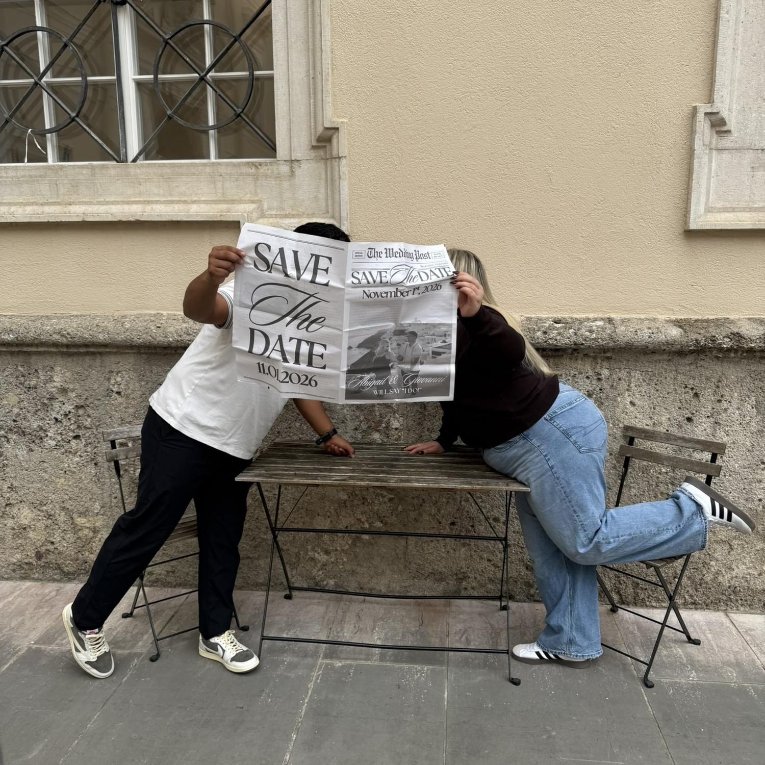 our Save-the-Date photos in Salzberg, Austria