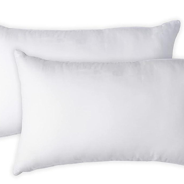 LANE LINEN 12x20 Pillow Insert - Pack of 2 White Decorative Pillow for Sofa Bed, Fluffy Pillow Inserts for Throw Pillow Covers, Throw Pillows for Bed, Couch Pillows for Living Room, Bed Pillows