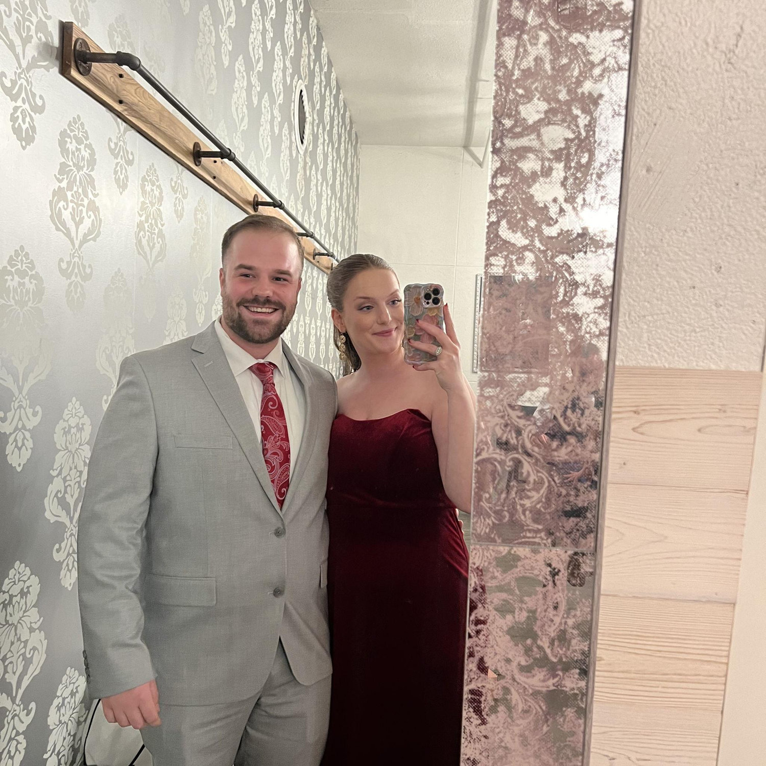 This is at Laney (matron of honor) and Derrick's (groomsmen) wedding in November of 2024.
