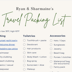 Travel Packing List