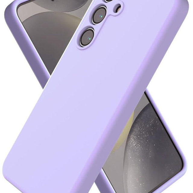 CUZMIGO for Samsung Galaxy S24 Silicone Case, Slim Fit Premium Liquid Silicone Shockproof Phone Cover, Upgraded Camera Protection and Microfiber Lining 6.2inch, Light Purple