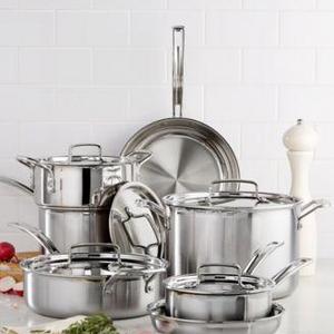 Cuisinart - Multiclad Pro Tri-Ply Stainless Steel 12 Piece Cookware Set