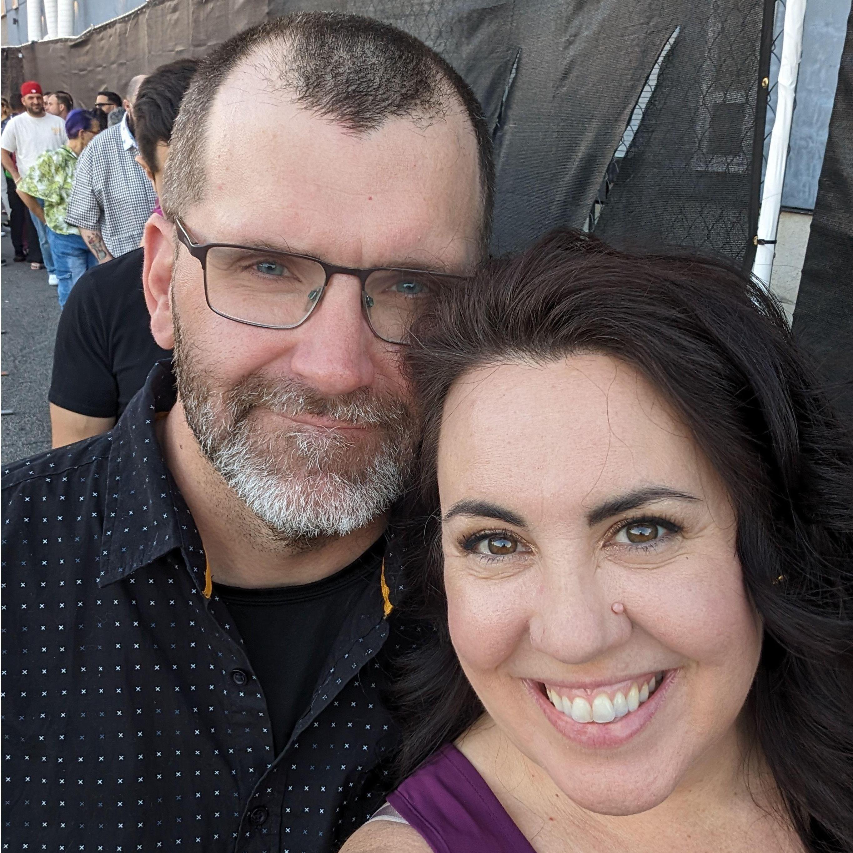 In line for Sumo and Sushi for Stephen's birthday 2024