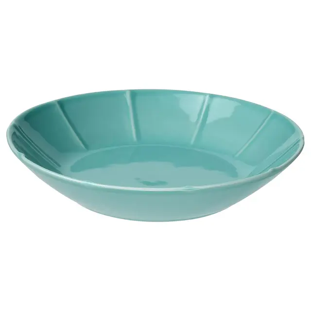 STRIMMIG Deep plate/bowl, Turquoise, 9 inch
