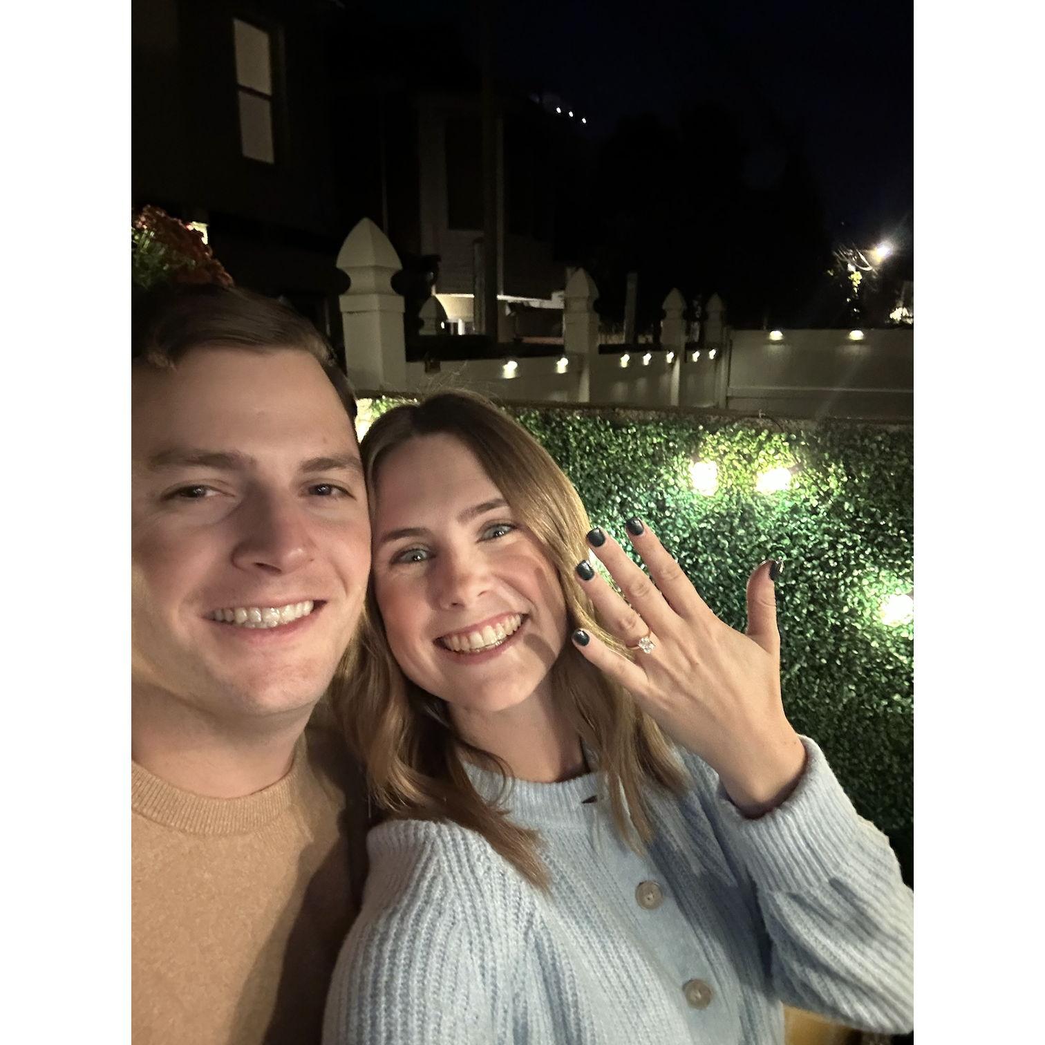 The night we got engaged :)