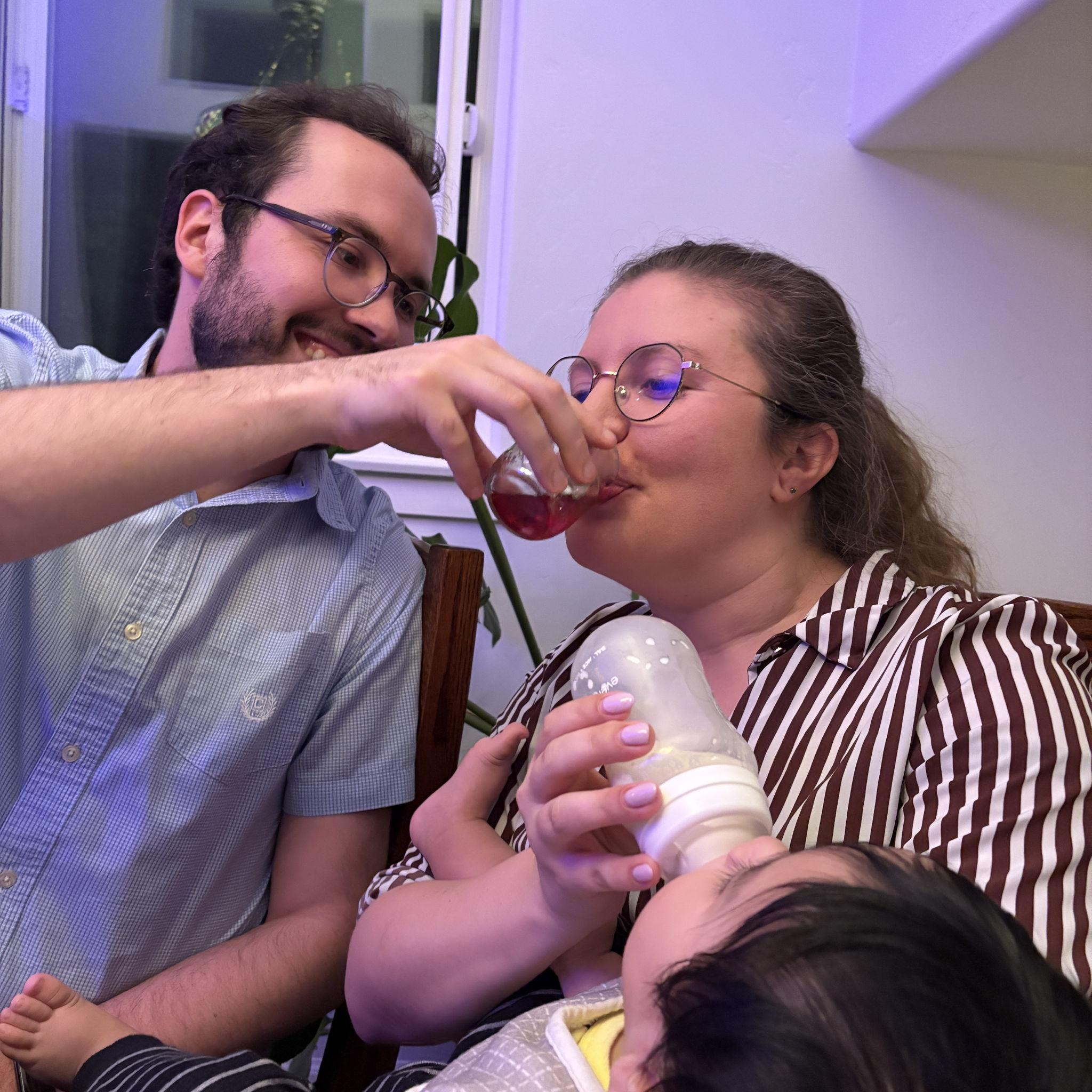 Just a coupl'a babies drinkin'