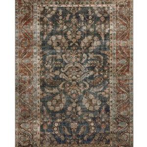 Loloi Chris Loves Julia Jules Collection JUL-10 Ocean/Spice 8'-6" x 11'-6", .13" Pile Height, Area Rug