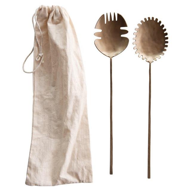 Brass Serving Spoon Set
