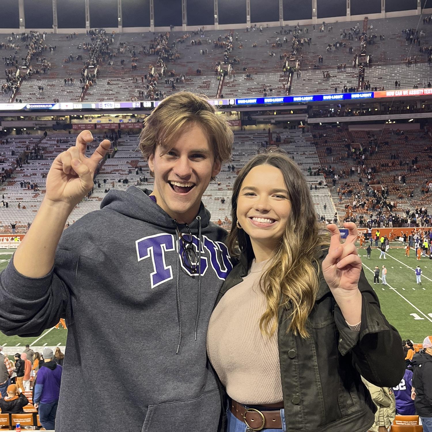 One of our first dates! TCU vs UT 2022