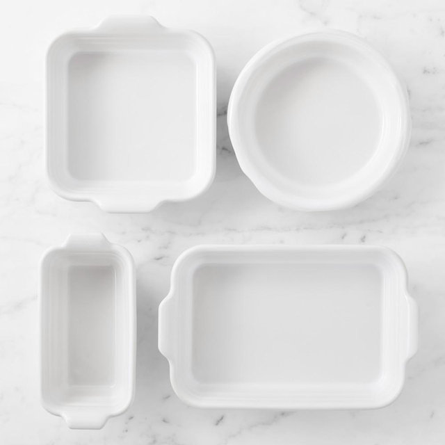 Emile Henry French Ceramic Potter Collection, Set of 4, White