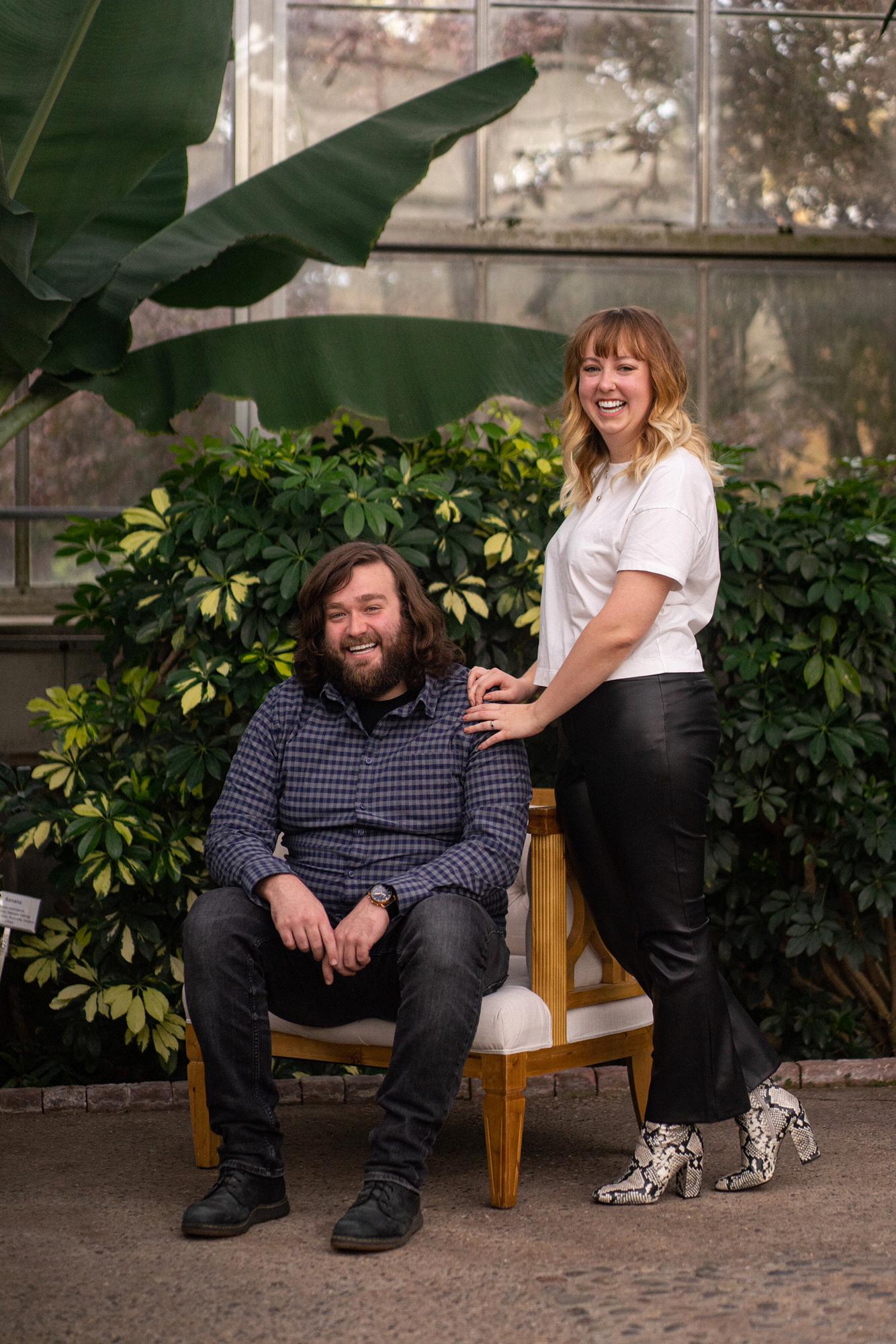Engagement session at Philadelphia Horticultural Center
