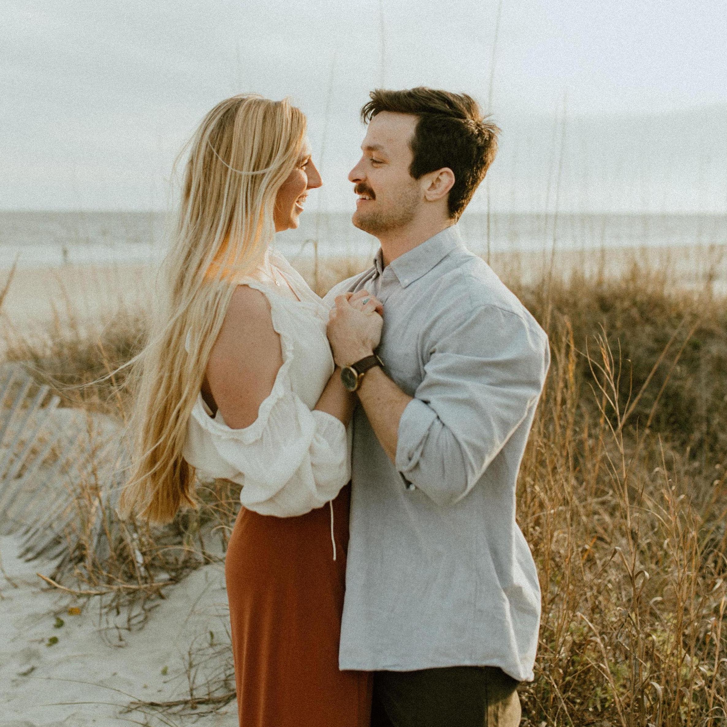 Engagement Pictures at Folly Beach, January 2021