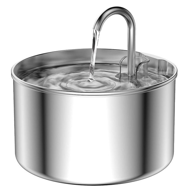 Cat Water Fountain: Stainless Steel Pet Water Fountains Indoor Metal Automatic Cat/Dog Waterer Bowls Faucet Bottle Watering Pets 24/7 Running Water Dispenser for Drinking Ultra Quiet Pump with Filters