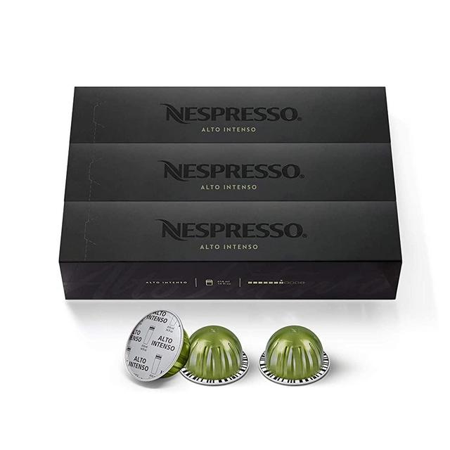 Nespresso Capsules VertuoLine, Alto XL Intenso, Dark Roast Coffee, 30 Count Coffee Pods, Brews 14oz