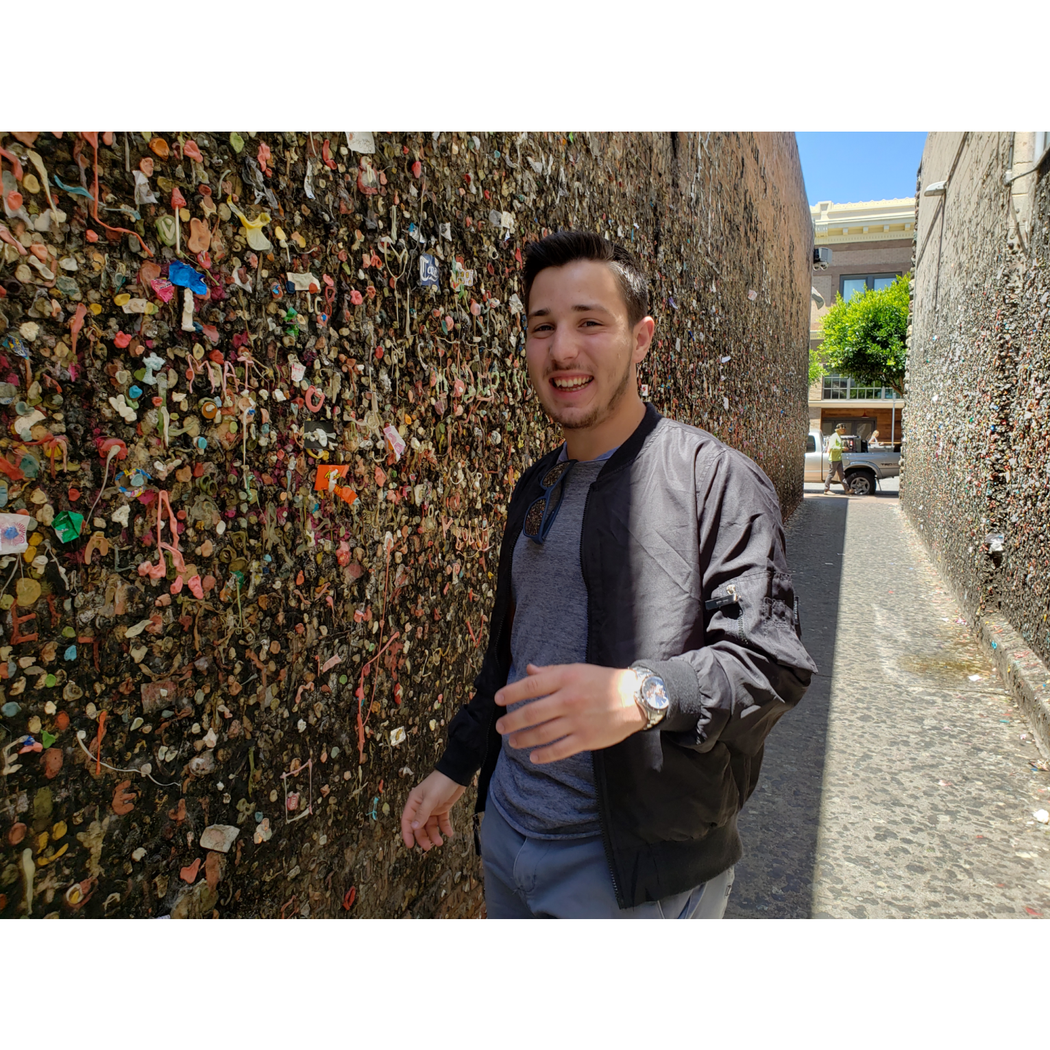 Bubblegum lane. It was nasty but we had to join in and leave a piece of our gum along with the thousands of others.
