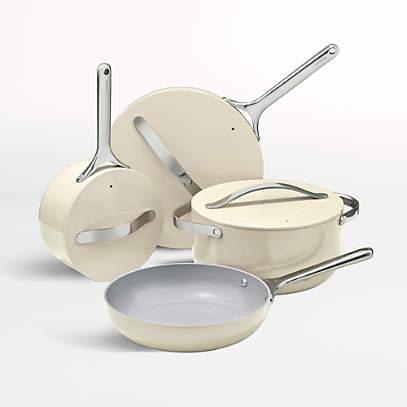 Caraway Home Cream Non-Stick Ceramic 7-Pc. Cookware Set