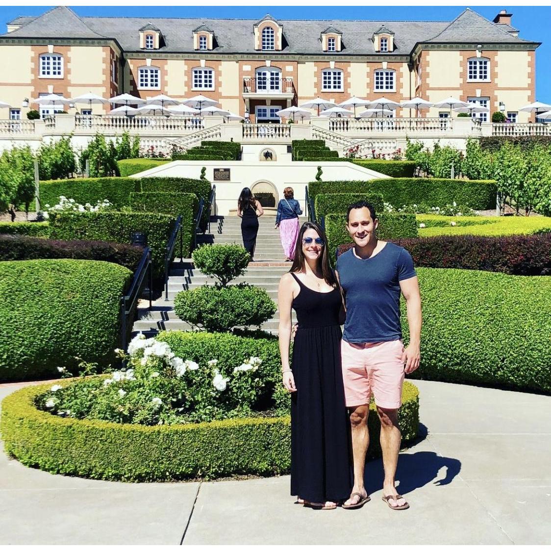 Visiting Domaine Carneros during our first trip to Napa