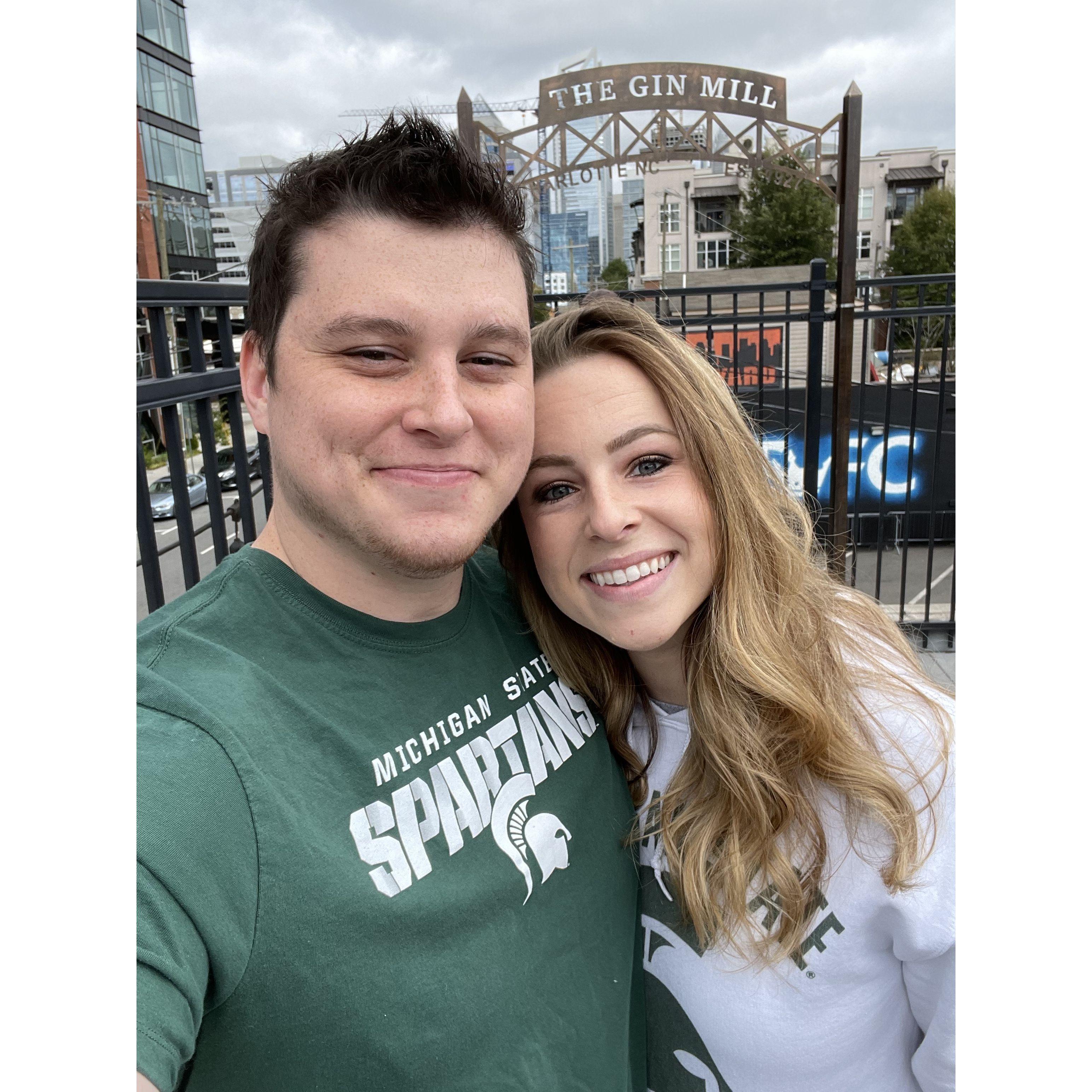 He supports my team during MSU football games...