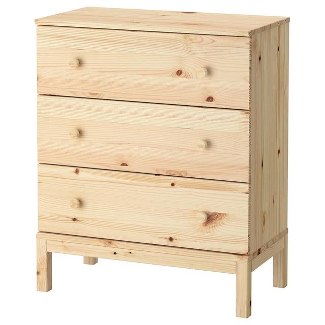 TARVA 3-drawer chest, pine, 29 7/8x36 1/4 "