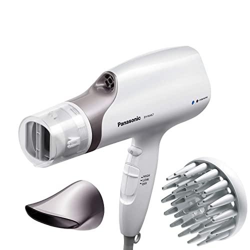 Panasonic New Nanoe Salon Hair Dryer with Oscillating Quick-Dry Nozzle, Diffuser and Concentrator Attachments, 3-Speed Heat Setting for Easy Styling & Healthy Hair, EH-NA67-W (White)