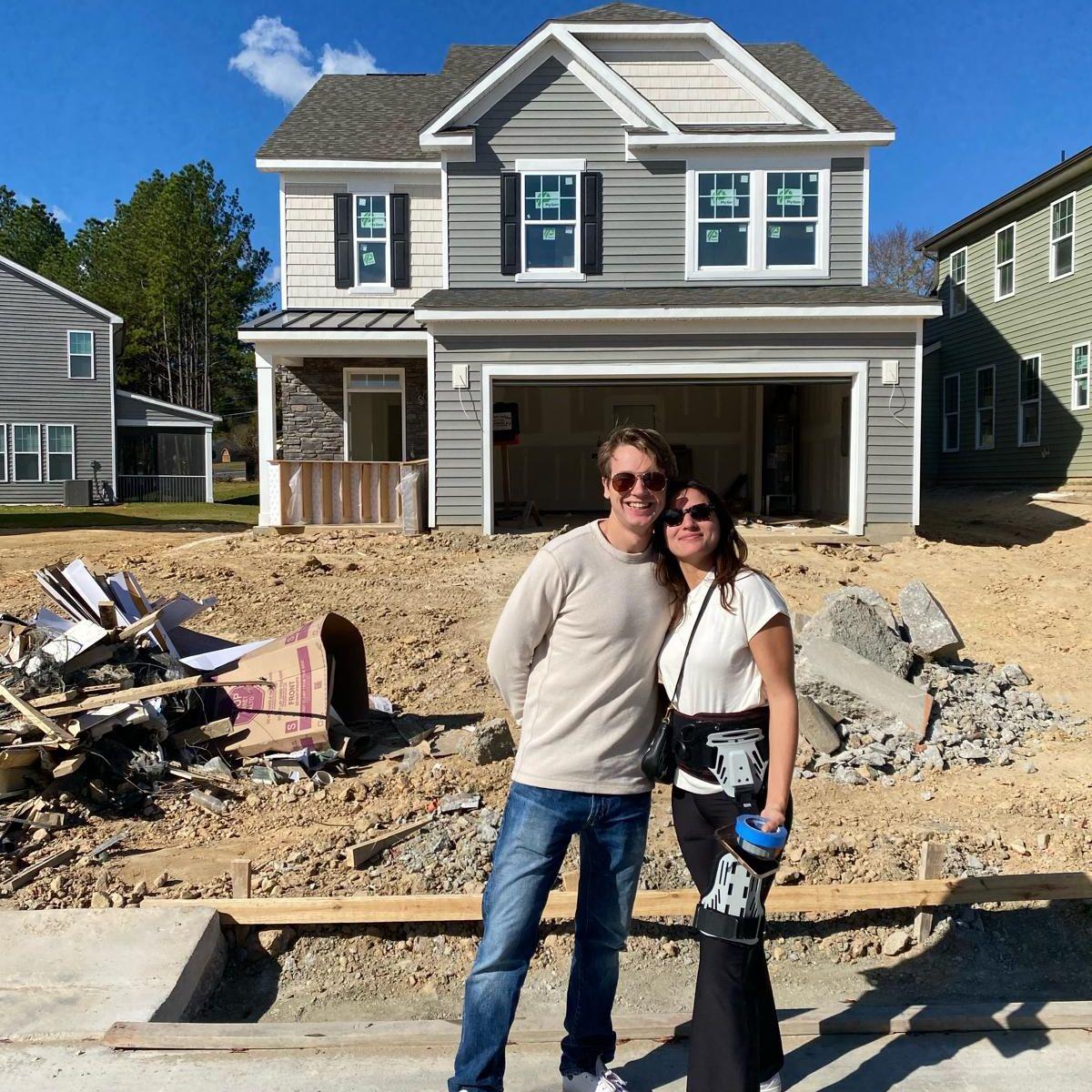 Our first picture in front of our new home!