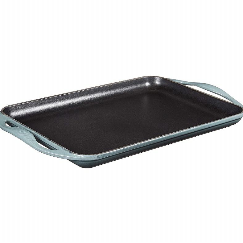 Le Creuset Skinny Rectangular Griddle, 13 x 8.5, Ocean