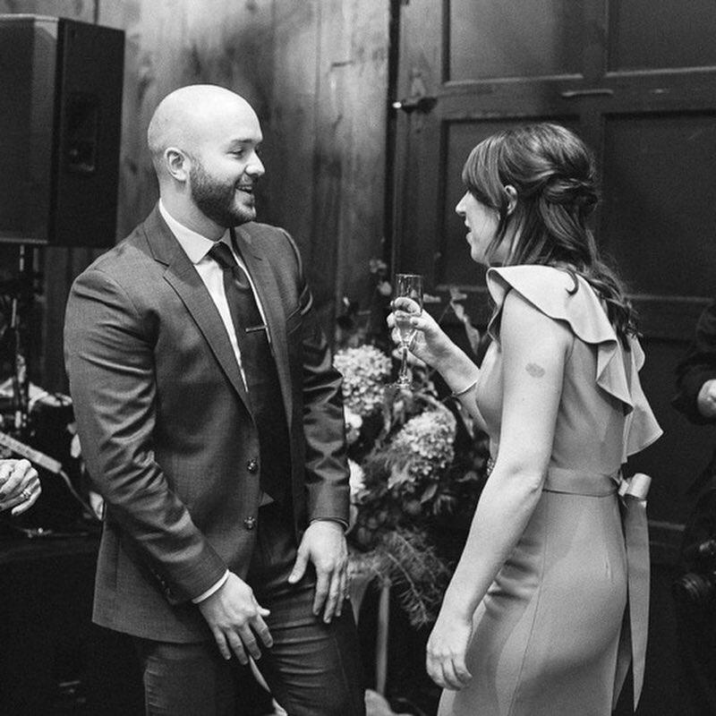 November 2018: Our wedding debut, shredding the dance floor