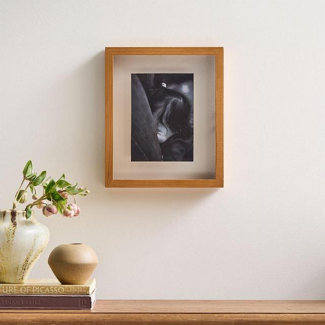Floating Wood Gallery Frame, Wheat, 10"x12"
