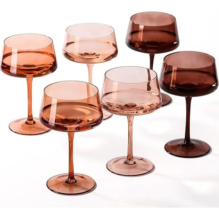 Venus Colored Coupe Glasses Set of 6