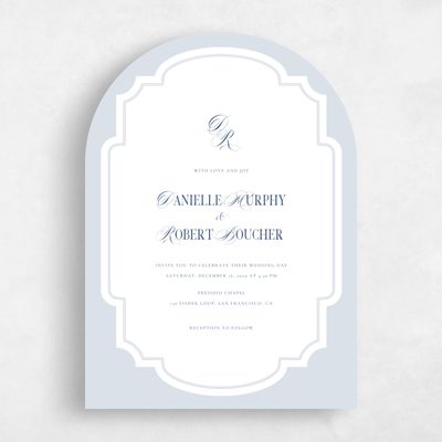 Blue Arch Wedding Invitation - Marisol Classic