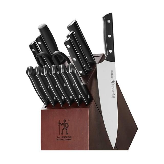 HENCKELS Dynamic Knife Block Set, 15-pc, Dark Brown