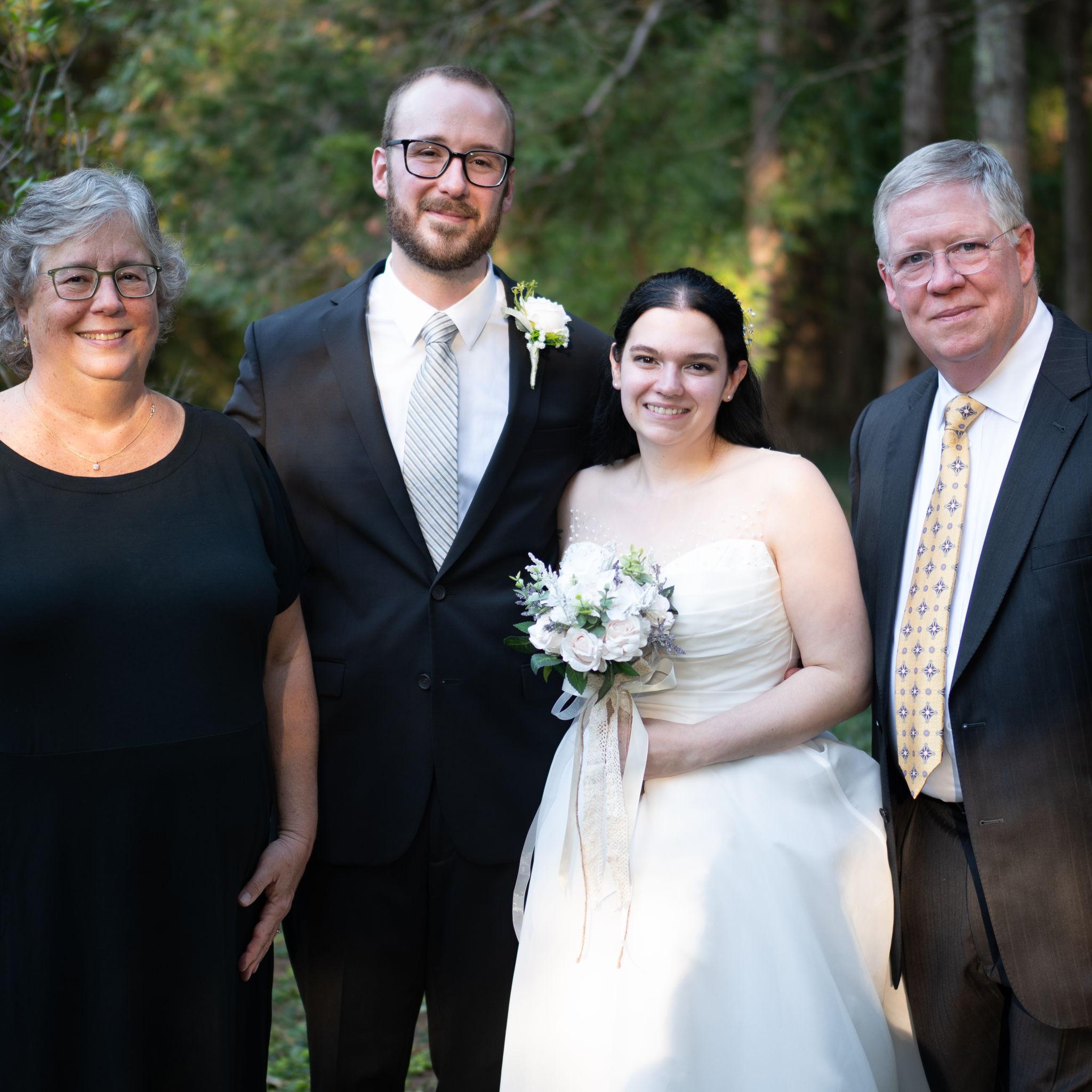 The couple with Scott's parents
