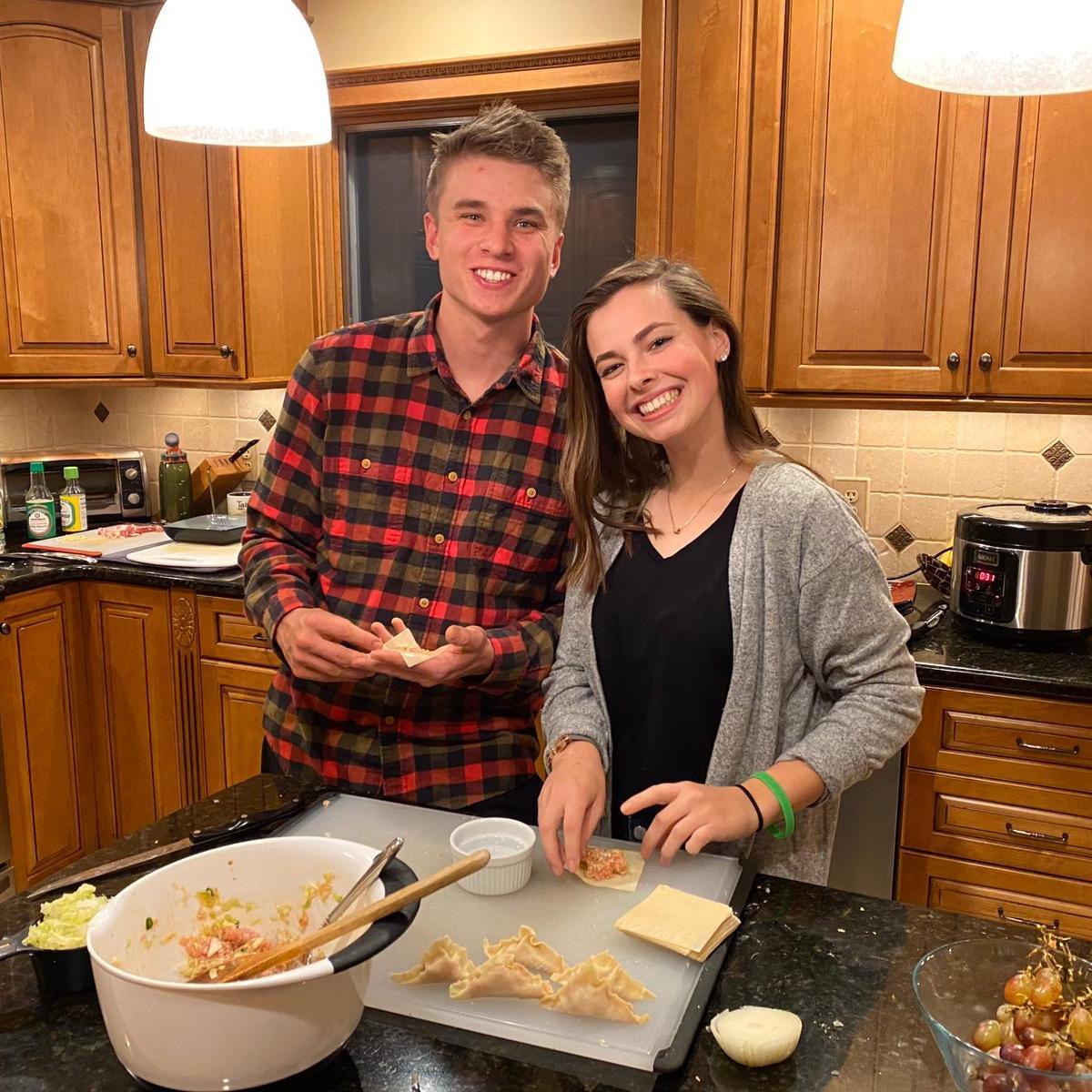 Dumpling making at the Canterberry's!