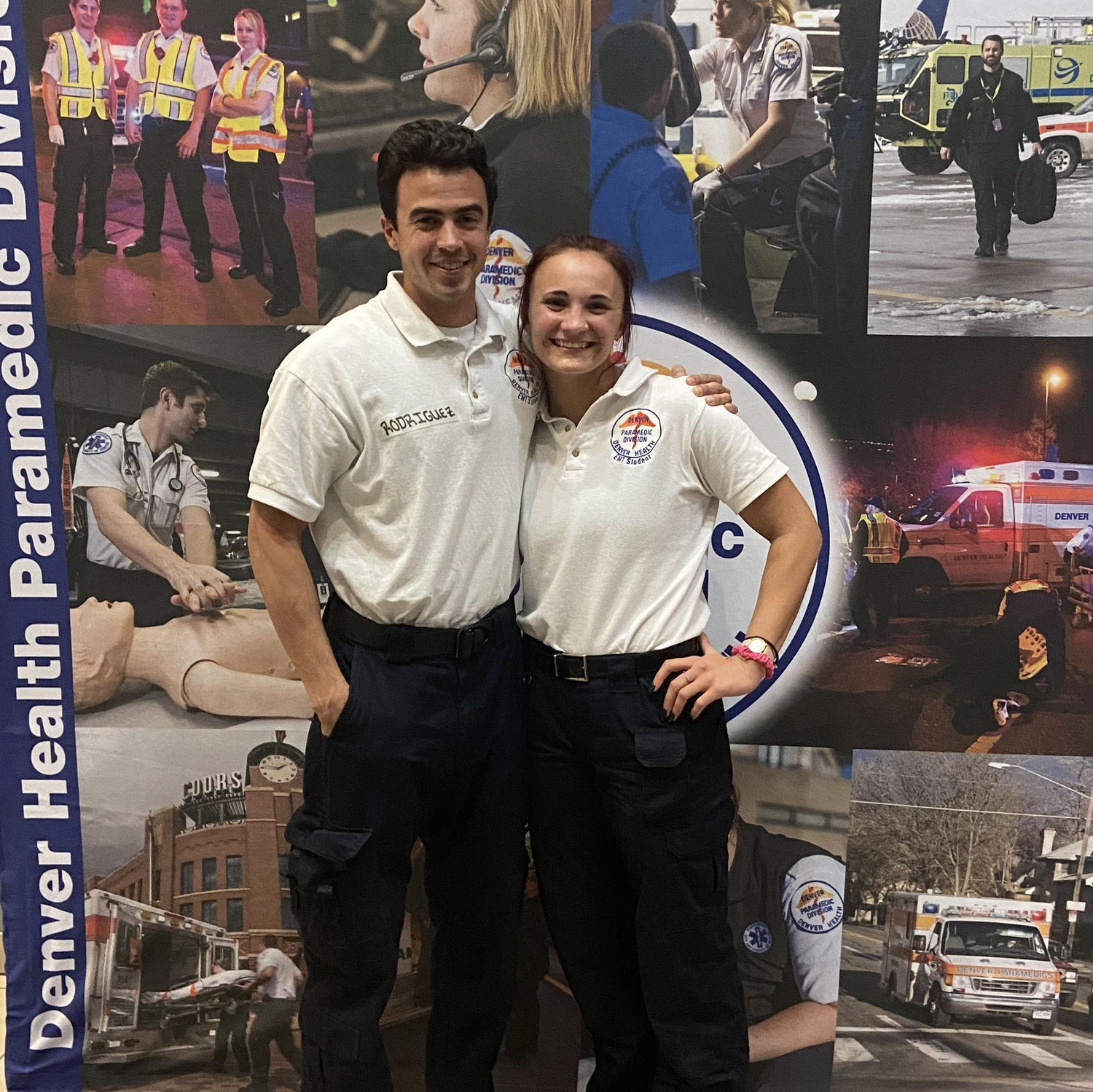 The first photo we ever took together after graduating EMT school.