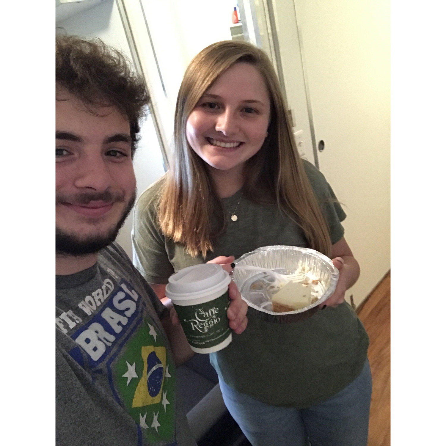 July 2017- Coffee and cheesecake from our favorite cafe in NYC