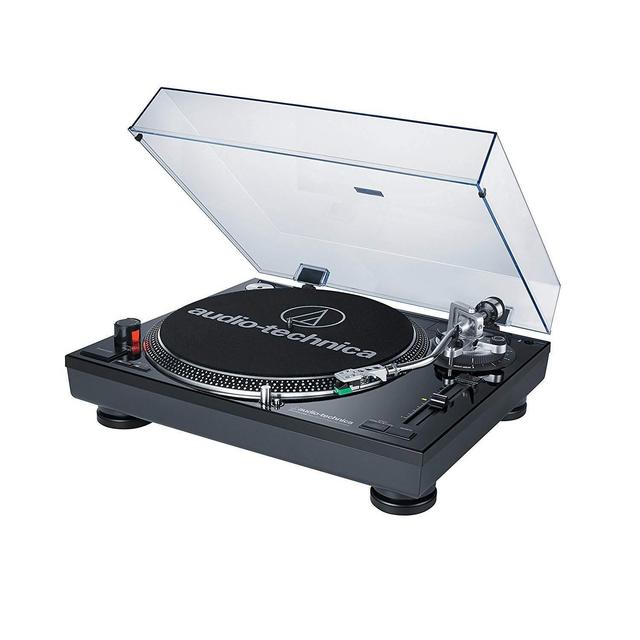 Audio-Technica AT-LP120BK-USB Direct-Drive Professional Turntable (USB Analog), Black