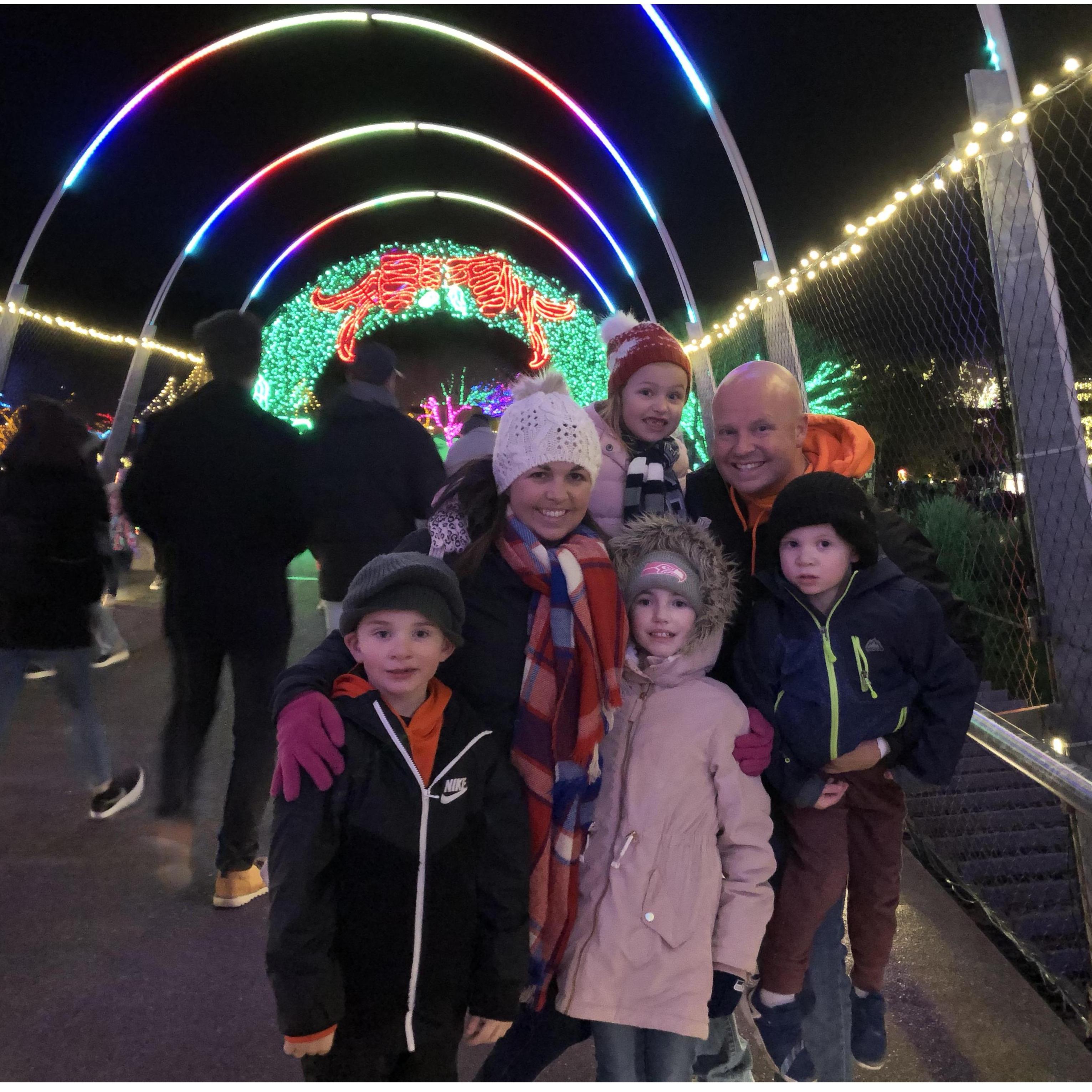 Family Zoo Lights with our Fearsome Foursome!