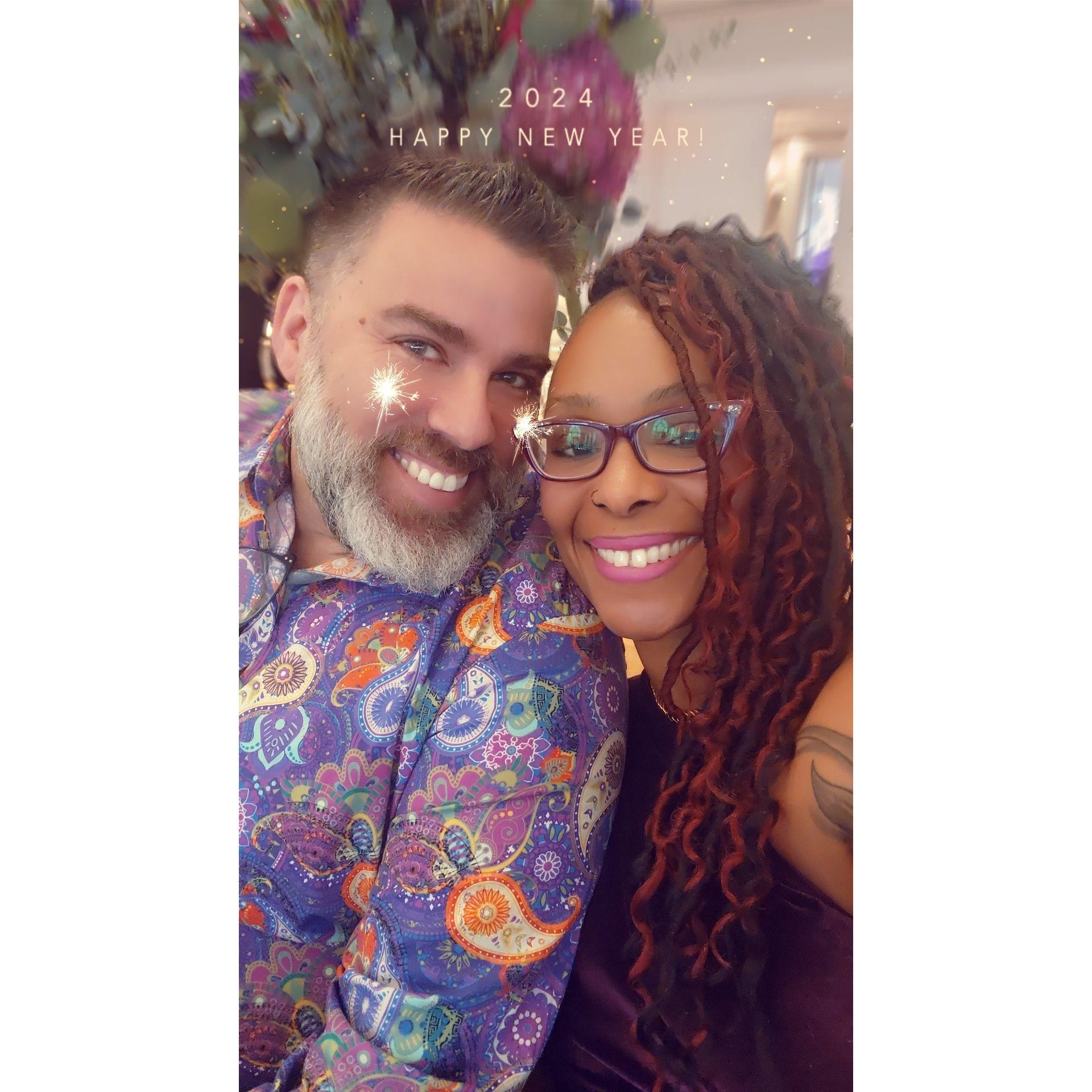Lovebirds celebrating love for the New Year