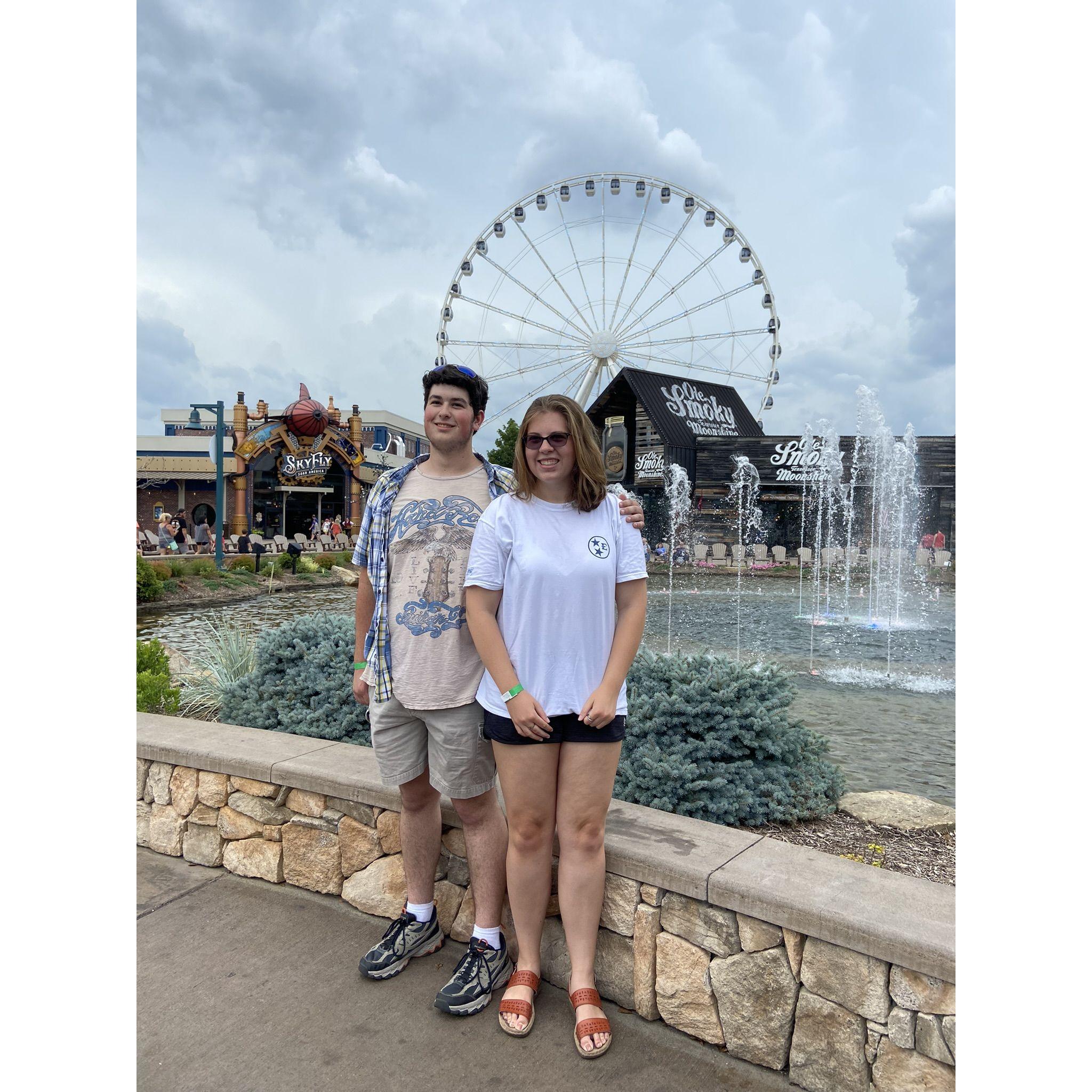 Meeting the parents. June 17, 2022, Pigeon Forge, TN. We all met at The Island in Pigeon Forge where we enjoyed lunch followed by a little play time.