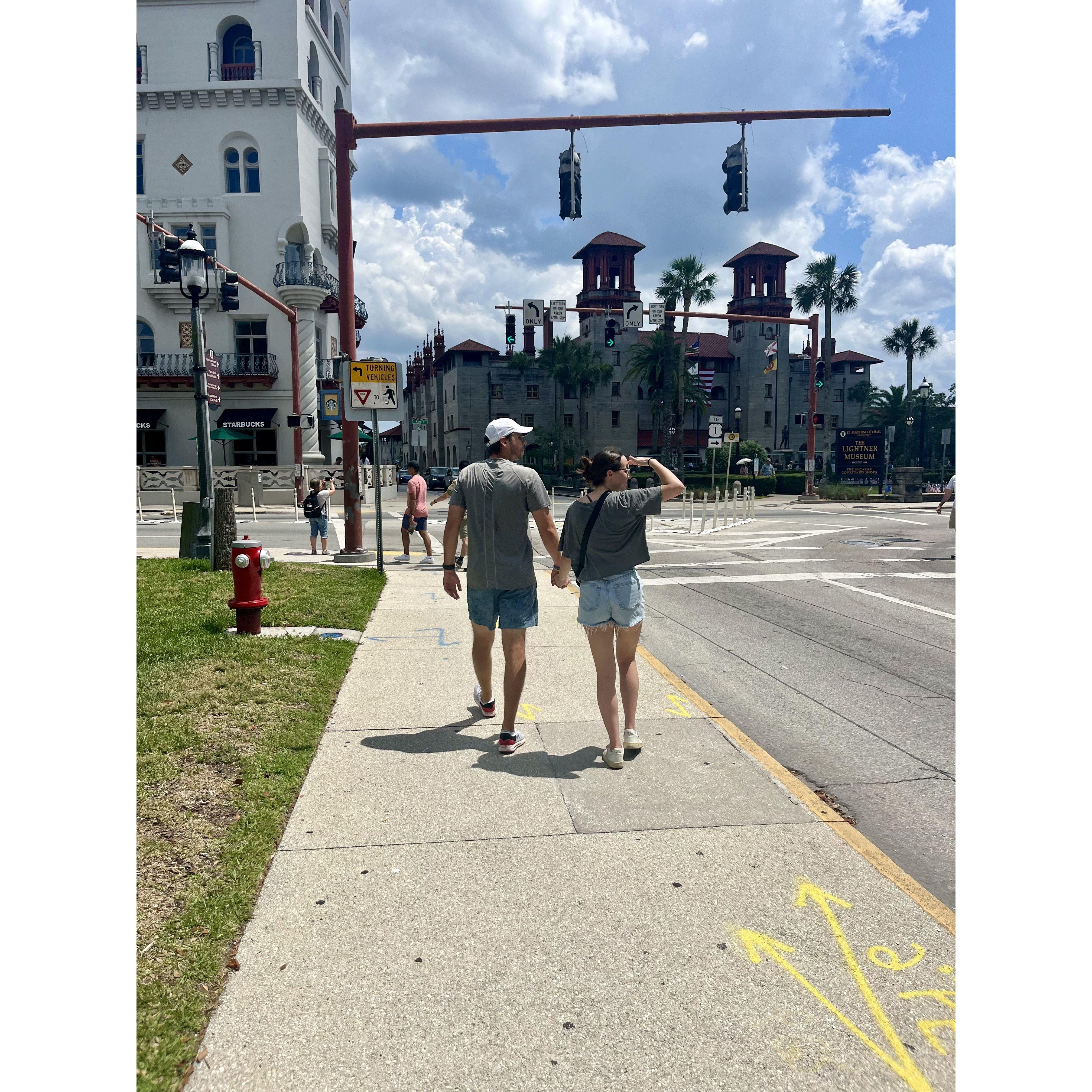 Strolling around St. Augustine!