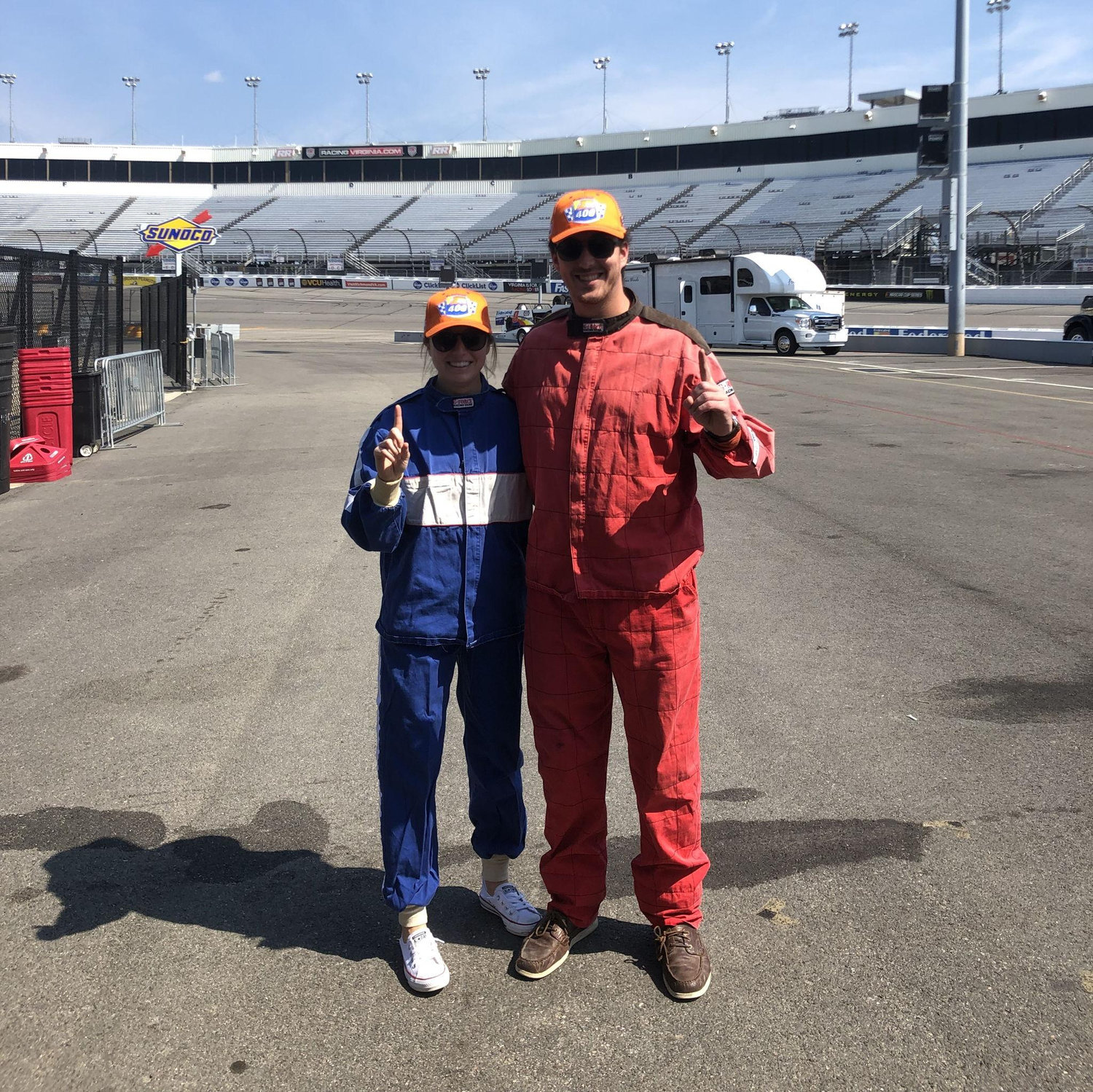 Erics friend from JMU hooked us up with the inside track VIP experience at a Nascar Race at Richmond Raceway. If you don't know the story, ask us about it!